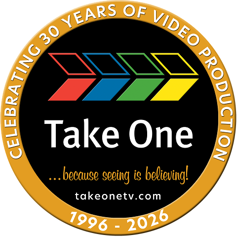 TakeOneTV Logo Anniversay Button
