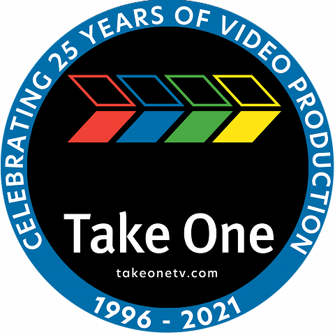 TakeOneTV Logo Anniversary Button